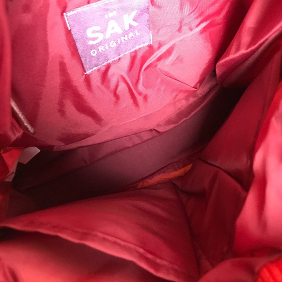 The Sak Orange Red Purple Striped Small Handbag - Picture 6 of 8